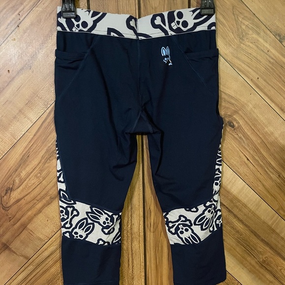 Psycho Bunny Women’s XS Blue And White Logo Print Leggings GUC - Picture 6 of 10